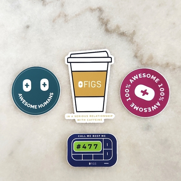 FIGS Sticker Bundle Lot of 4 NEW - Picture 1 of 1